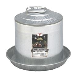Little Giant 9832 Poultry Fount, 2 gal Capacity, Galvanized Steel, Floor, Ground Mounting, Pack of 4 