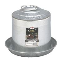 Little Giant 9832 Poultry Fount, 2 gal Capacity, Galvanized Steel, Floor, Ground Mounting, Pack of 4 
