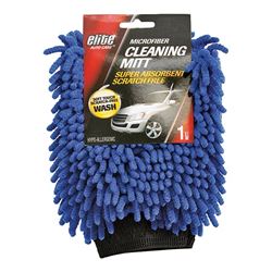 Elite Auto Care 8982 Cleaning Mitt, Microfiber Cloth, Blue, Pack of 3 