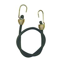 Keeper 06180 Bungee Cord, 13/32 in Dia, 24 in L, Rubber, Black, Hook End, Pack of 10 