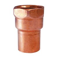 Elkhart Products 80003 Pipe Adapter, 1/2 in, Sweat x FIP, Copper 
