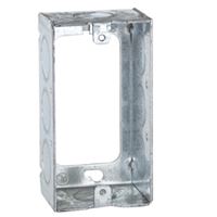 Raco 653 Handy Box, 1-Gang, 8-Knockout, 1/2 in Knockout, Galvanized Steel, Gray 