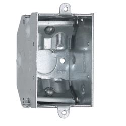 Raco 473 Gangable Switch Box, 1-Gang, 1-Outlet, 3-Knockout, 1/2 in Knockout, Steel, Gray, Galvanized 