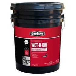 Gardner WET-R-DRI Series 0371-GA Roof Patch, Black, Liquid, 1 gal, Pack of 6 