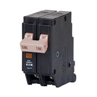 Cutler-Hammer CHF250CS Circuit Breaker with Flag, Mini, Type CHF, 50 A, 2 -Pole, 120/240 V, Common, Fixed Trip 