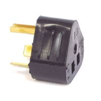 US Hardware RV-307C Adapter, 30 A Female, 15 A Male, 125 V, Male Plug, Female 