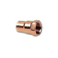 Elkhart Products 103R Series 30154 Reducing Pipe Adapter, 3/4 x 1 in, Sweat x FNPT, Copper 