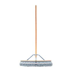 Birdwell 5025-4 Contractor Push Broom, 3 in L Trim, Polypropylene/Polystyrene Bristle, Hardwood Handle 