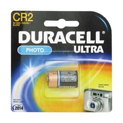 Duracell DLCR2BPK Battery, 3 V Battery, 800 mAh, CR2 Battery, Lithium, Manganese Dioxide 