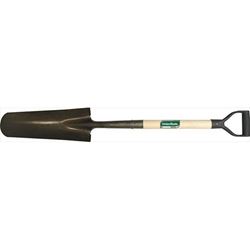 UnionTools 47108 Drain Spade Shovel, 6 in W Blade, Steel Blade, Hardwood Handle, D-Shaped Handle, 27 in L Handle 