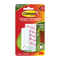 Command 17041 Picture Hanger, 5 lb, Plastic, White, Adhesive Strip Mounting, 1/PK 