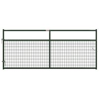 Behlen Country 40132102 Wire-Filled Gate, 120 in W Gate, 50 in H Gate, 6 ga Mesh Wire, 2 x 4 in Mesh, Green 