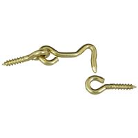 National Hardware V2001 Series N118-083 Hook and Eye, Solid Brass, Solid Brass, 2/PK 
