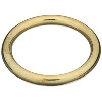 National Hardware 3156BC Series N258-731 Welded Ring, 275 lb Working Load, 1-1/2 in ID Dia Ring, Solid Brass, Brass 