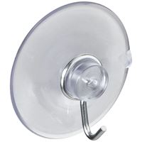 National Hardware V2524 Series N259-945 Suction Cup, Steel Hook, PVC Base, Clear Base, 2 lb Working Load, Pack of 5 