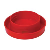 Little Giant 730 Poultry Waterer Base, 4 in Dia, 1-1/4 in H, 1 qt Capacity, Polystyrene, Red, Pack of 12 