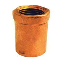 Elkhart Products 103R Series 30136 Reducing Pipe Adapter, 1/2 x 3/8 in, Sweat x FNPT, Copper 