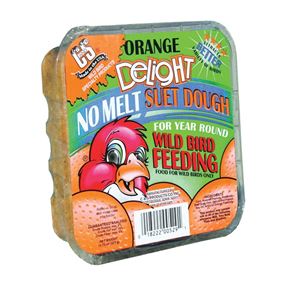 C&S No Melt Suet Dough Delights CS12529 Bird Suet, Orange Flavor, 11.75 oz, Pack of 12