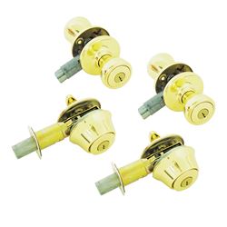 Kwikset 242T 3 CP 6ALRCS Combination Lockset, Knob Handle, Tylo Design, Polished Brass, 3 Grade 