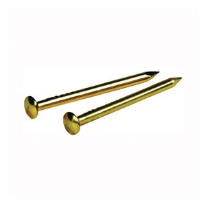 Hillman 122619 Escutcheon Pin, 5/8 in L, Steel, Brass, Pack of 6