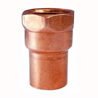 Elkhart Products 103 Series 30180 Pipe Adapter, 1-1/2 in, Sweat x FNPT, Copper 