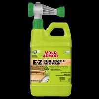 Mold Armor FG51264 Deck and Fence Wash, Liquid, Yellow, 64 oz, Spray Dispenser, Pack of 6 