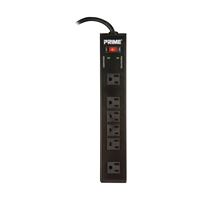 PowerZone OR802135 Surge Protector Power Strip, 125 V, 15 A, 6-Outlet, 1150 Joules Energy, Black 