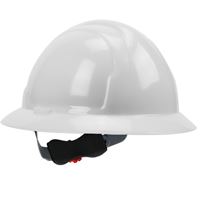 Safety Works SWX00358 Hard Hat, 4-Point Textile Suspension, HDPE Shell, White, Class: E 