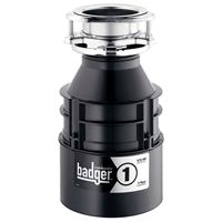 InSinkErator Badger Series 76039H Garbage Disposal, 26 oz Grinding Chamber, 1/3 hp Motor, 120 V, Steel 