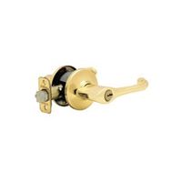 Kwikset 405DNL 3 CP RCLRCSK6 Entry Lever, Bar Lock, Polished Brass, Zinc, Residential, Re-Key Technology: SmartKey 