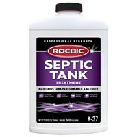 Roebic K-37 Septic System Treatment, Liquid, Straw, Earthy, Slightly Hazy, 1 qt, Bottle 