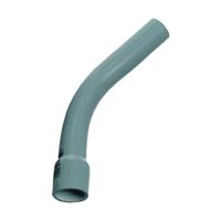Carlon UA7AEB-CTN Elbow, 3/4 in Trade Size, 45 deg Angle, SCH 80 Schedule Rating, PVC, Bell End, Gray 