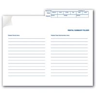 Centurion GF 1020 Rental Summary Folder, White 