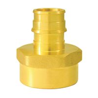 Apollo ExpansionPEX Series EPXFA341 Reducing Pipe Adapter, 3/4 x 1 in, Barb x FNPT, Brass, 200 psi Pressure 
