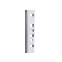Knape & Vogt 255 255 WH 48 Mortise-Mount Pilaster Standard 500 lb, Steel, White, Wall Mounting, 100/CT 