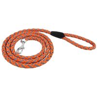 RuffinIt 80137 Reflective Safety Leash, 6 ft L, 5/8 in W, Nylon, Orange, L 