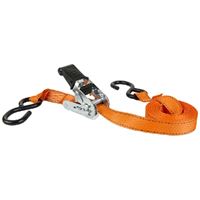 Keeper 45518 Tie-Down, 1 in W, 15 ft L, Orange, 500 lb Working Load, S-Hook End 