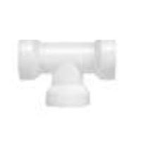 Insta-Plumb 48QLK Coupling Pipe Tee, 1-1/2 in, Push-Fit, Plastic, White 