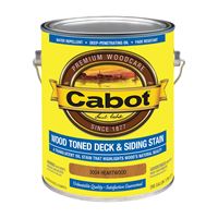 Cabot 140.0003004.007 Deck and Siding Stain, Heartwood, Liquid, 1 gal, Pack of 4 