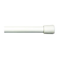 Kenney KN630/1 Spring Tension Rod, 7/16 in Dia, 18 to 28 in L, Metal, White 