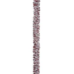 Holidaytrims 3786452 Deluxe Angel Hair Garland, 15 ft L, Red/Silver, Pack of 12 