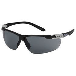 MSA SWX00256 Semi-Rimless Safety Glasses, Anti-Fog Lens, Black Frame 