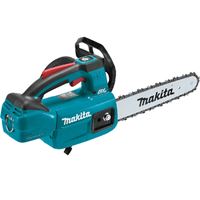 Makita XCU06Z Chainsaw, Tool Only, 18 V, Lithium-Ion, 2 in Cutting Capacity, 10 in L Bar, 3/8 in Pitch, Top Handle 