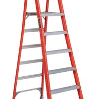 Louisville FXP1700 Series FXP1706 Pinnacle Pro Platform Step Ladder, 45 in Max Standing H, 300 lb, Type IA Duty Rating 