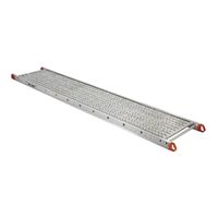 Louisville P Series P11220 Scaffold Plank, 20 ft L, 12 in W, Aluminum 