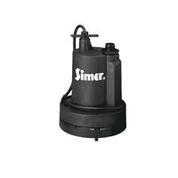 Simer 2305 Submersible Utility Pump, 115 VAC, 1/4 hp, 1320 gph, Thermoplastic 