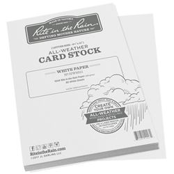 Rite in the Rain HW8511 Card Stock, 11 in L, 8-1/2 in W, White 