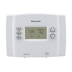 Honeywell RTH221 Series RTH221B1021 OG Programmable Thermostat, 24 V, 40 to 99 deg F Control, Digital Display, White 