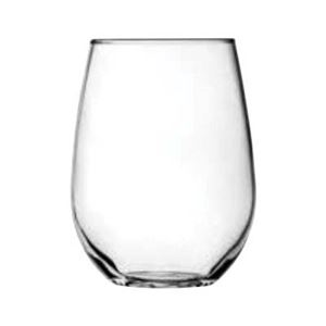 Oneida Vienna Series 95141AHG17 Stemless Wine Glass, 15 oz Capacity, Glass, White, Dishwasher Safe: Yes, Pack of 3