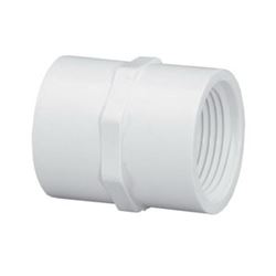 IPEX 435467 Pipe Coupling, 3/4 in, FPT, White, SCH 40 Schedule, 480 psi Pressure 